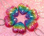 vivid colored rainbow glitter resin heart necklaces by isewcute.jpg