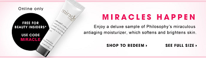 Philosophy MIRACLE Promo Code - January 2015.png