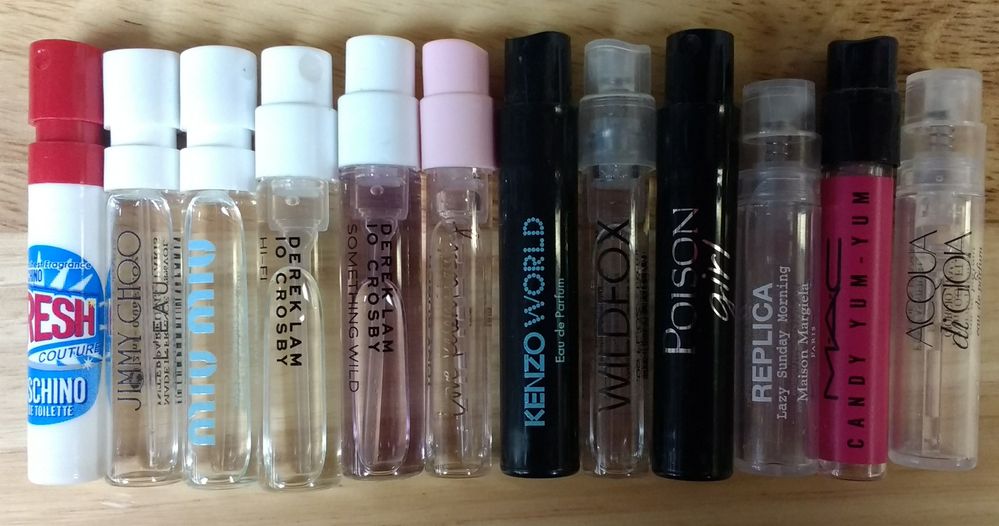 Fragrance destash; these range from "fine, just not my fave" to "omg NO". Sadly I don't recall exactly which ones are which :p