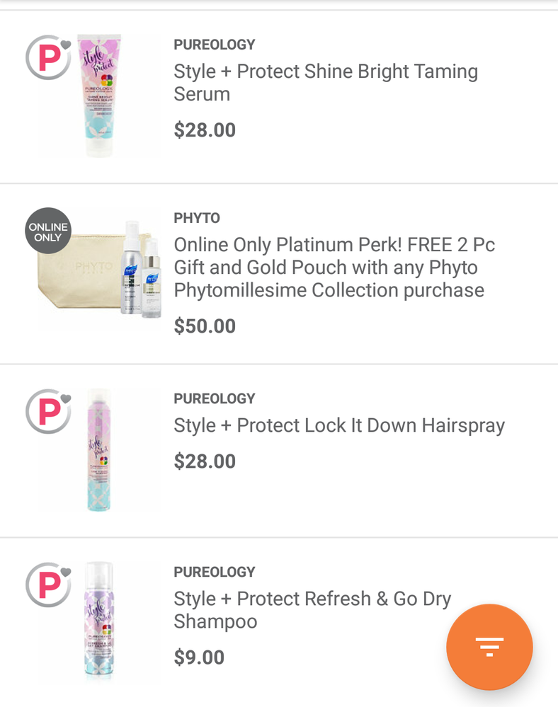 There are more early-access Pureology items on the new arrivals page...18 I think is what I counted
