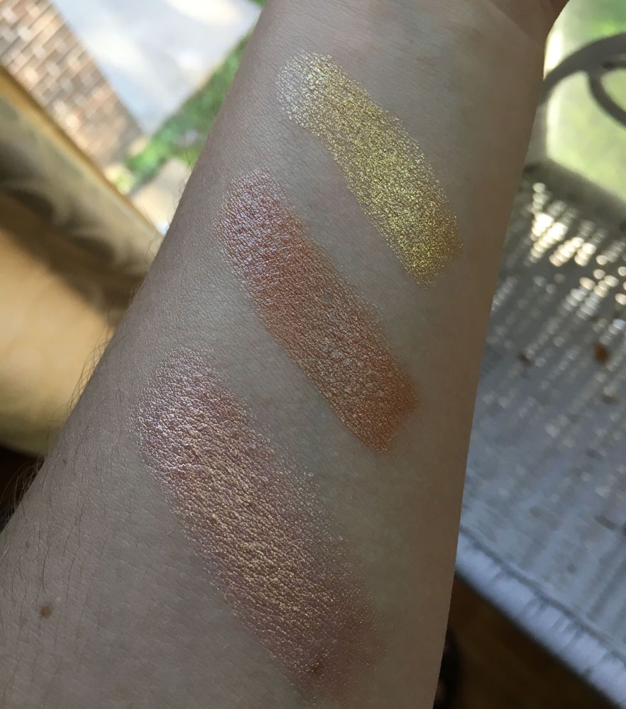 From top: Gold, Bronze and Rose gold