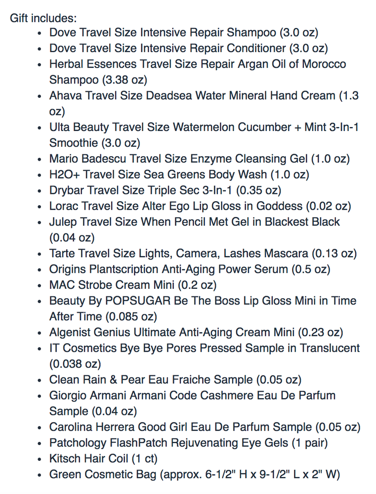 UltaWatermelon21pcBeautyBagContents.png