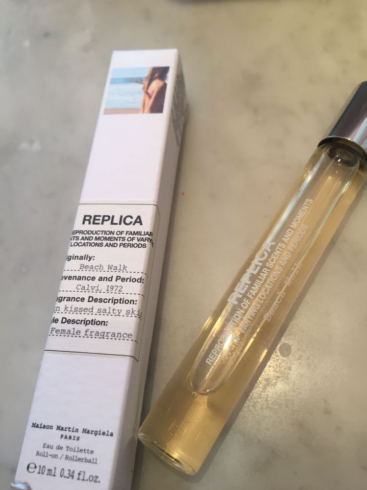 Maison Margiela/Replica, Beach Walk: A lovely and tasteful fragrance with subtle hints of coconut milk, lemon and warm florals - I was surprised by this fragrance because I had tried it once before and thought it was nice but that had been in winter - warm skin really knocks it out of the park with this one and it goes from "nice" to "yummmmms, amazing!"