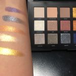 Becca Volcano Goddess - I was not prepared for this. Look at the freaking pigment! I swirled my finger a few times in the pan and then swiped ONCE! This palette far exceeded my swatching predictions and will probably end up purchasing this <3