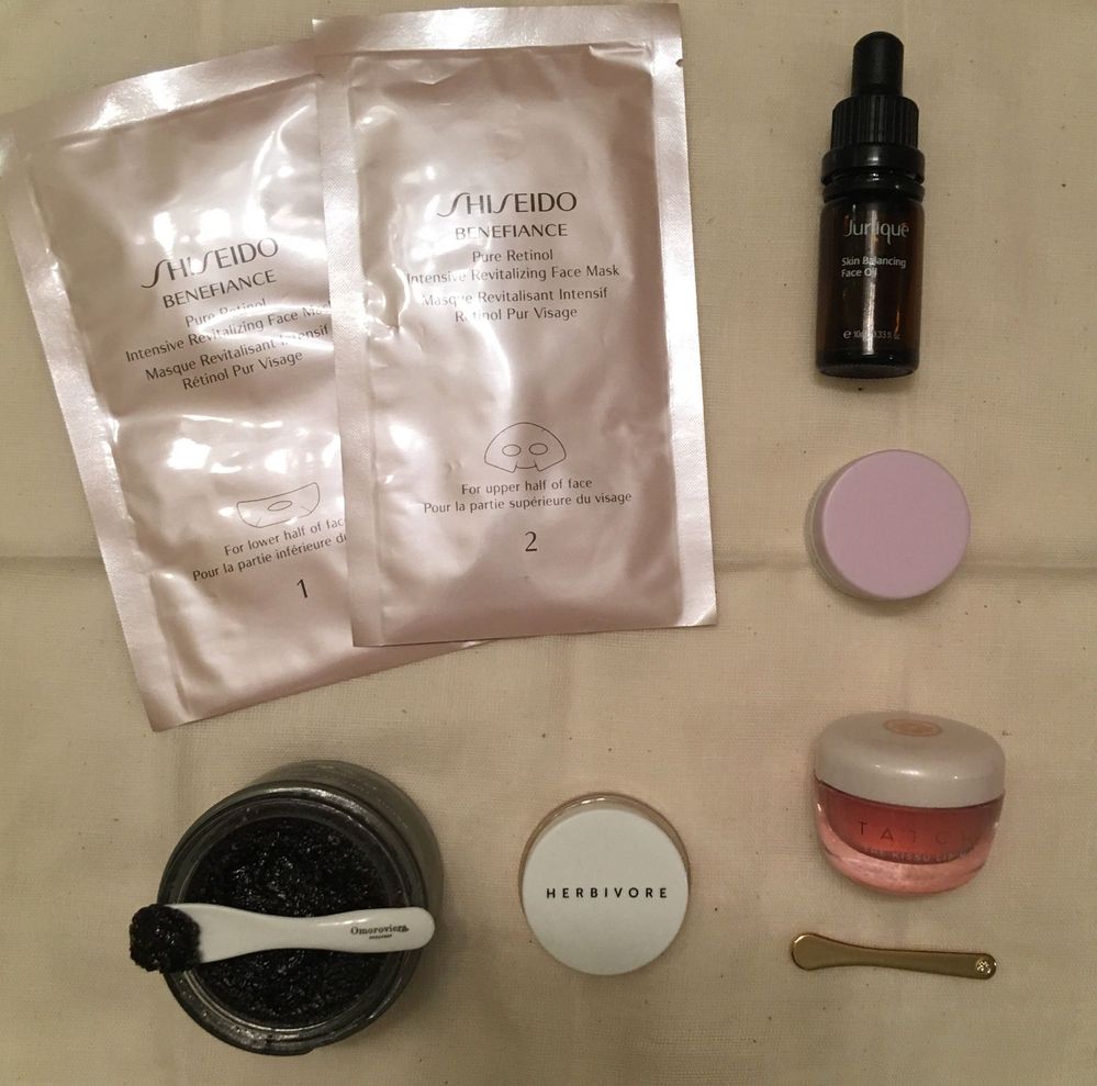 Shiseido, Omorovicza, Tatcha, DE, Herbivore, and Jurlique