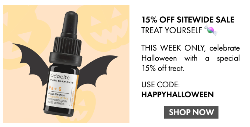 OFFER VALID FROM 6:00am PST on 10/24/18 through 11:59pm PST on 10/31/18.