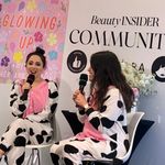 Esther and Caroline in cow costumes