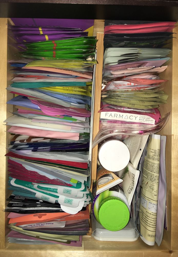170 sheet masks in a drawer does not look like 170 sheet masks