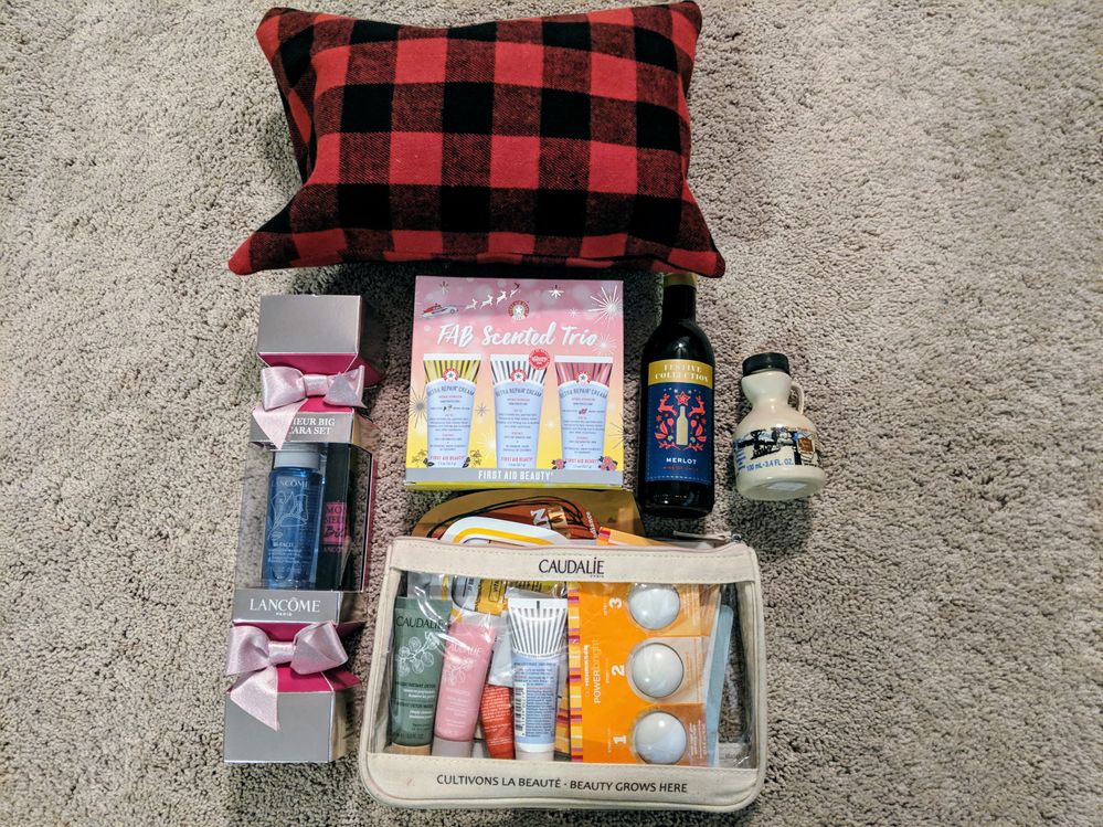 Everything unwrapped. I can't tell you how perfect everything is. I even ran out of eye makeup remover just last night, so IMPECCABLE CHOICE AND TIMING, haha!