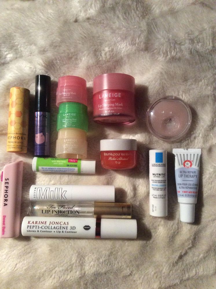 My lipcare products ! These are the ones that I was able to find!