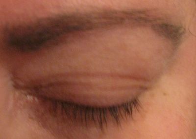 I should have added a little more  on the middle of my brow. And,  I should have made sure the end was smoother, but I was in a hurry because the person taking my pictures was in a hurry. :)