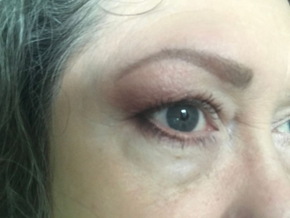 Softened edges of my brow after I’ve done my shadow, using the spoolie end.