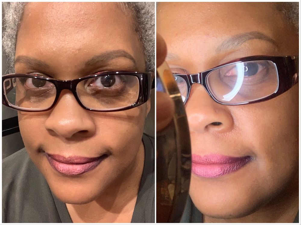 Left: kitchen lighting. Right: beauty lighting.