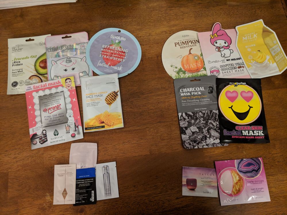 sheet masks and foils