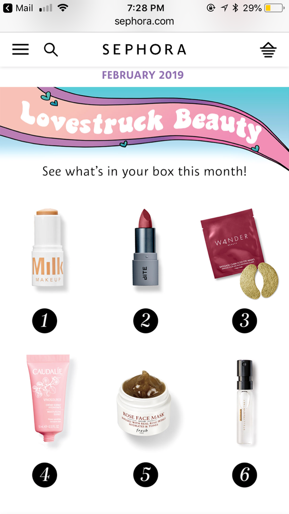 Email with what was going to be in my box