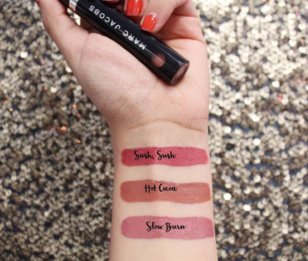 Swatches of Marc Jacobs Le Marc Liquid Lip Creme.JPG