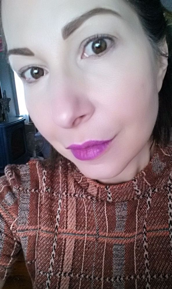 I used a KVD pencil in a bright purple first