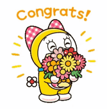 congrats with flowers.gif