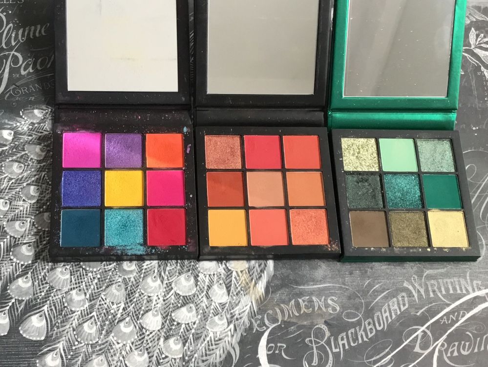 Electric Coral and Emerald obsession palettes