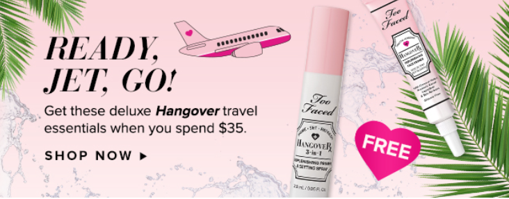 No code needed. US Only. Mini Hangover Duo will automatically be added to our cart when you spend $35+. Offer ends 7/28/2019 @ 11:45 PM PST.