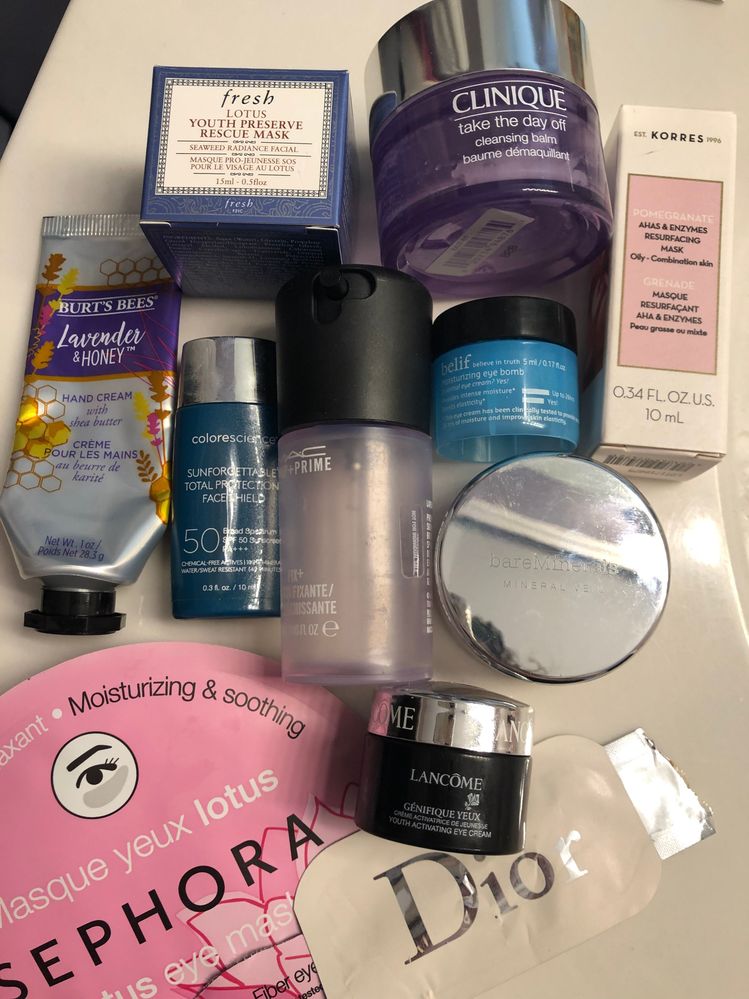 Loves- Have most of these repurchased or deluxe samples to use up first. Won’t purchase the lancome right now because have quite a few other samples to work through. Have the Mac fix+ in another scent to use first.