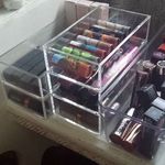 My lipstick collection grew so I’ve separated them into stackable acrylic containers