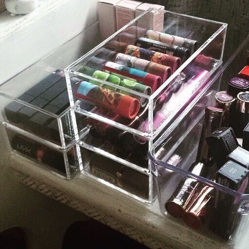 All my bullet style lipsticks in these stackable