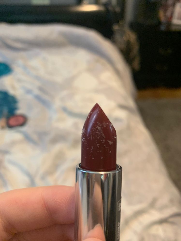 Just received two Sephora lipsticks that I ordered. I have no idea what the shavings are on the first one. Just opened from the packaging.