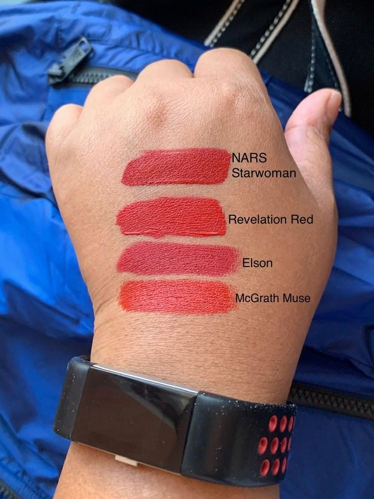 1 NARS and 3 PMG lipsticks.