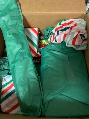 The overflowing box of goodies