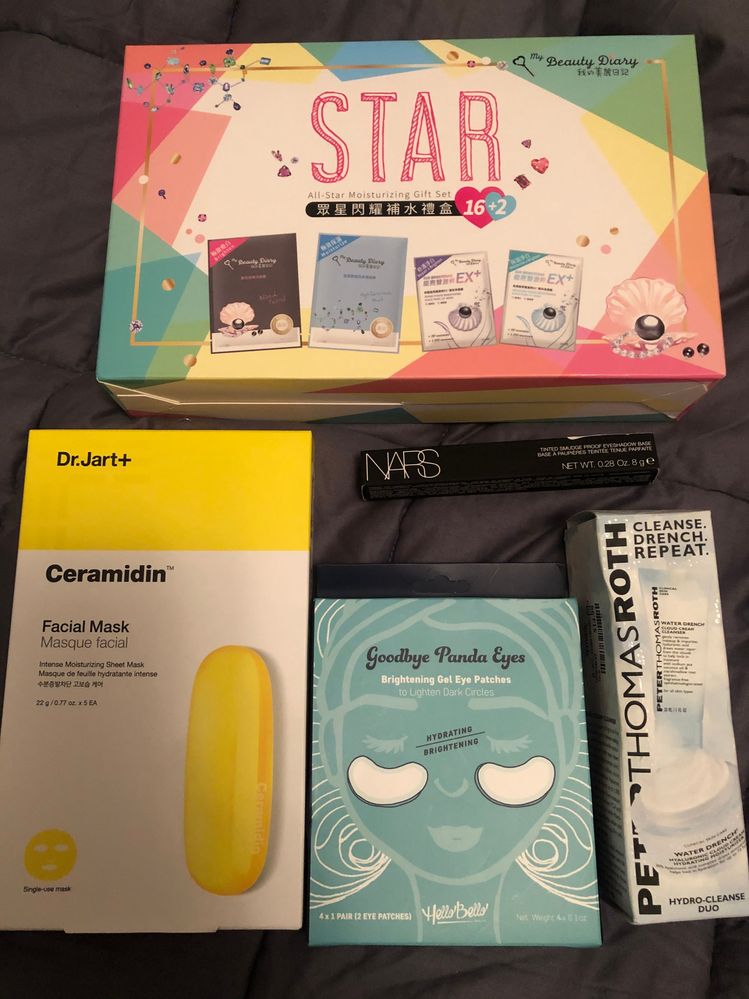 I was glad to find the Dr. Jart masks, I've loved the entire Ceramindin line so far.  The My Beauty Diaries masks were a set that I had to try after seeing the brand pop up on the masking thread.  The Nars is the pro prime eyeshadow primer and it's the only shadow primer I use.