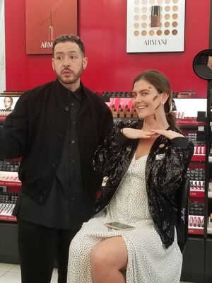 I have to admit, seeing the cream contour (Hourglass foundation stick) just sit on the skin made me nervous.