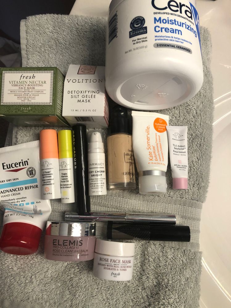 Loves/likes- won’t repurchase the Elemis due to price but is quite lovely. Farmacy May purchase in the future have several other serums to get through first. Fresh nectar mask is nice but annoying to wash off.