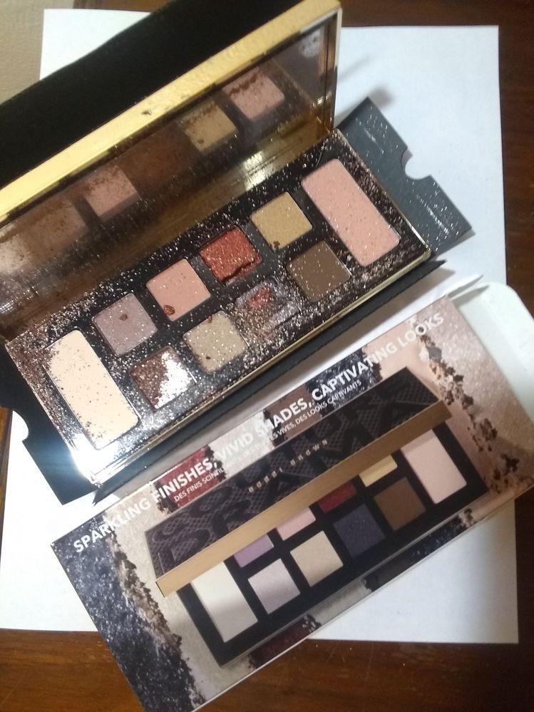 My first bobbi brown palette arrived broken. Bought at sephora online, shipped by ups free rouge ground. I was refunded. I am not too sad, it is not vegan, has carmine, a dye from bugs. But it has sold out. So I have to wait for another deal next season. Oh well. It wasn't meant to be. They should pack them tighter in smaller boxes.