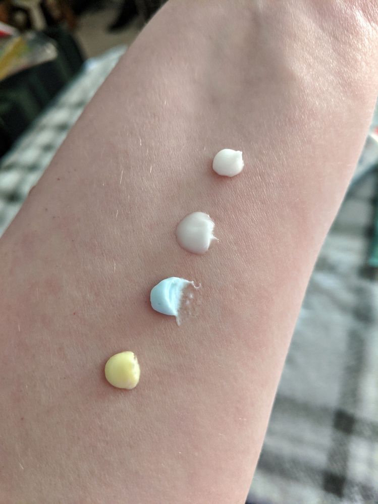 T to B- DE, Laneige, FAB, Algenist