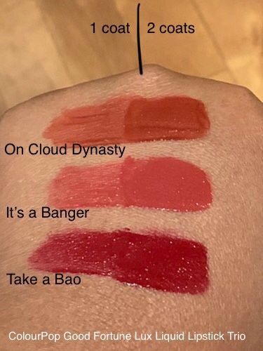 ColourPop Good Fortune Lux Liquid Lip Trio (Lunar New Year 2020).