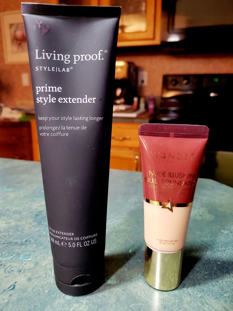 Not Empties but I'm decluttering them both.  The Living Proof Prime Style Extender gets great reviews and I was really excited to try it but it literally did NOTHING for my hair.  The Wander Beauty Nude Illusion foundation was a huge disappointment as well because it's one that i'd wanted to try for awhile based off of some very positive reviews from a couple of YouTubers that I really trust/enjoy.  However, it was a complete and utter fail for me; it oxidized and regardless of any moisturizer, primer, powder, etc that I used it aged me about 20 years and showed fine lines that I didn't even know I had.  Byeeeeee.