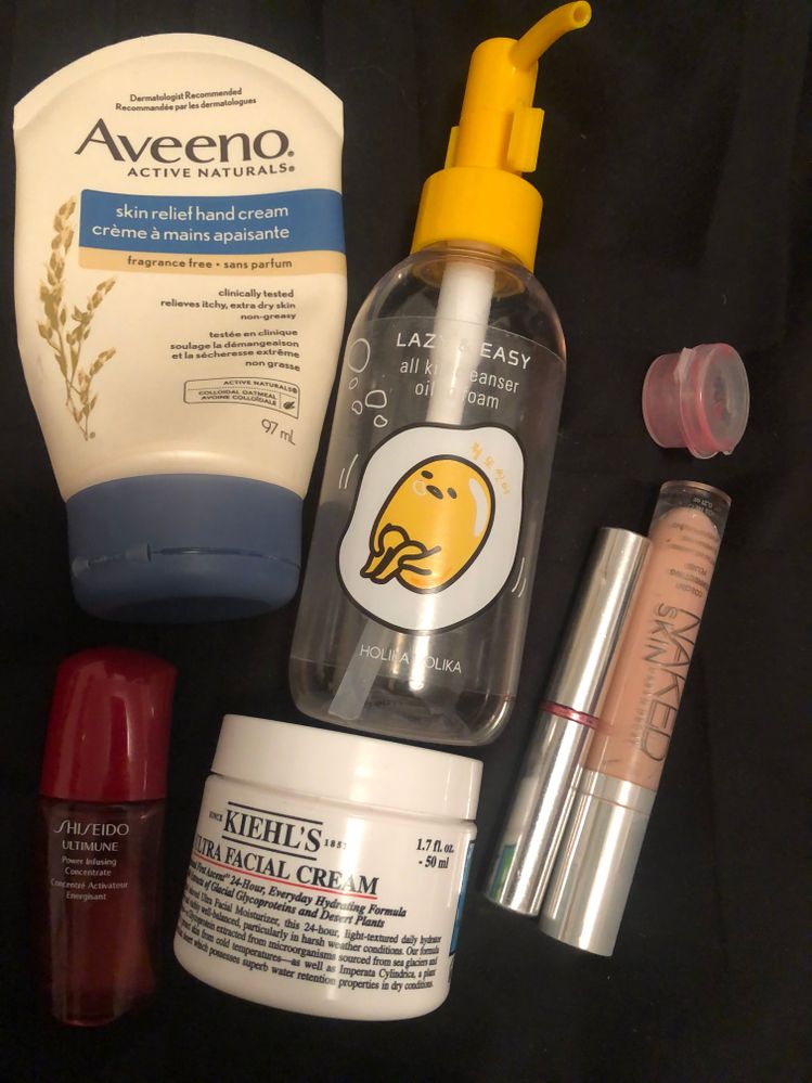 These are strong likes.  I use the UD peach corrector all the time, but I feel the need to branch out and see if I can find something better.  The HH cleanser worked great for me and I'd pick it up if I ran into it again.  The Kiehl's was a bit of a disappointment.  It was good, did it's job, but did't wow me.  The Clinique lipstick was almost empty and is older than some people on BIC... it was a lovely colour though, so YOLO... I finished it.  The Sample container was a Bite lip mask where the bottom blew out. Love the product, not my favourite colour though.