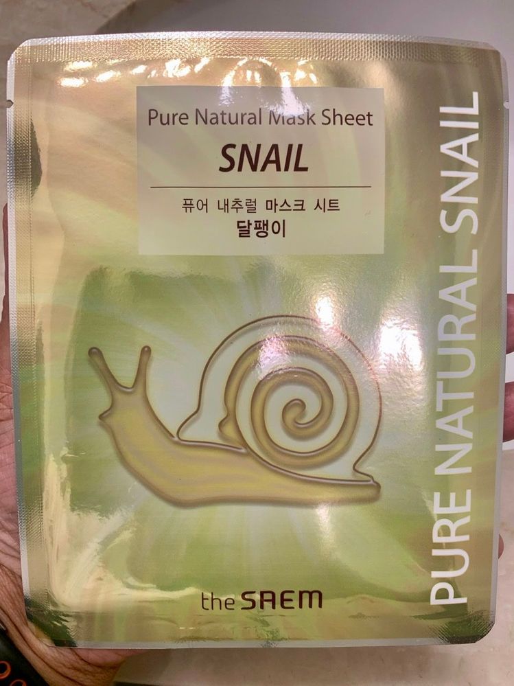 The Saem Pure Natural Snail Mask. Thumbs down.