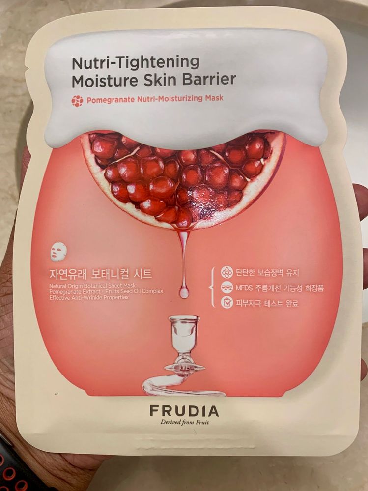 Frudia Pomegranate Nutri-Moisturizing Mask: an existing favorite.