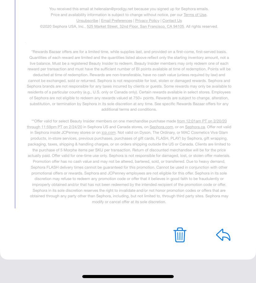 This is a screenshot of the terms and conditions