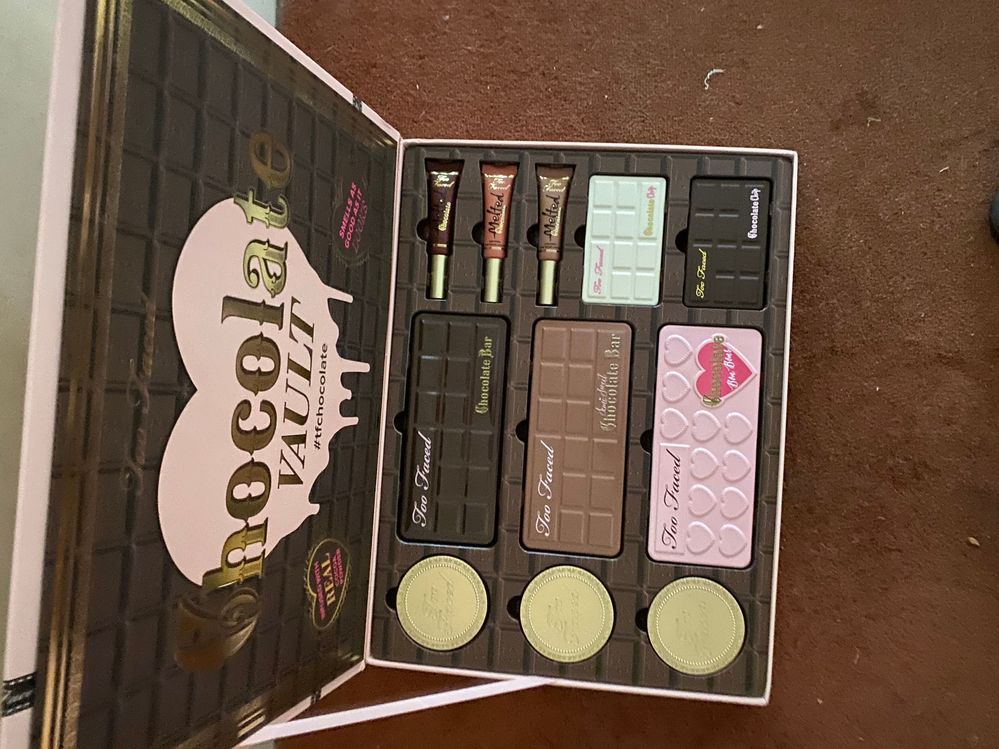 The entire Too Faced Chocolate Vault untouched