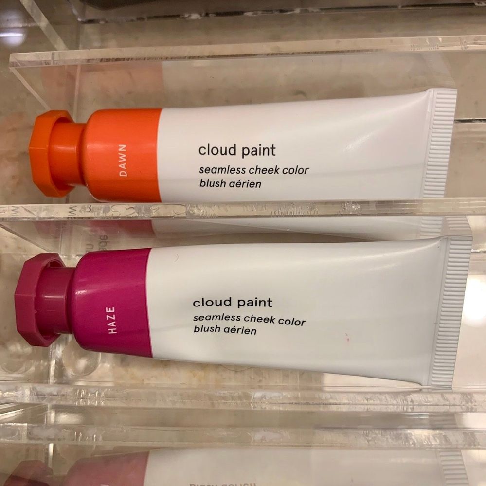 2 of my Glossier Cloud Paints. I love the look of these little tubes.