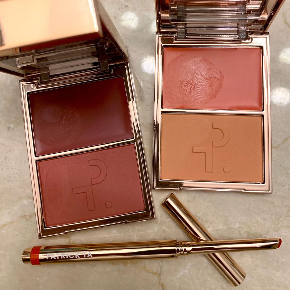 Left blush duo: Oh She's Different. Right blush duo: Do We Know Her?