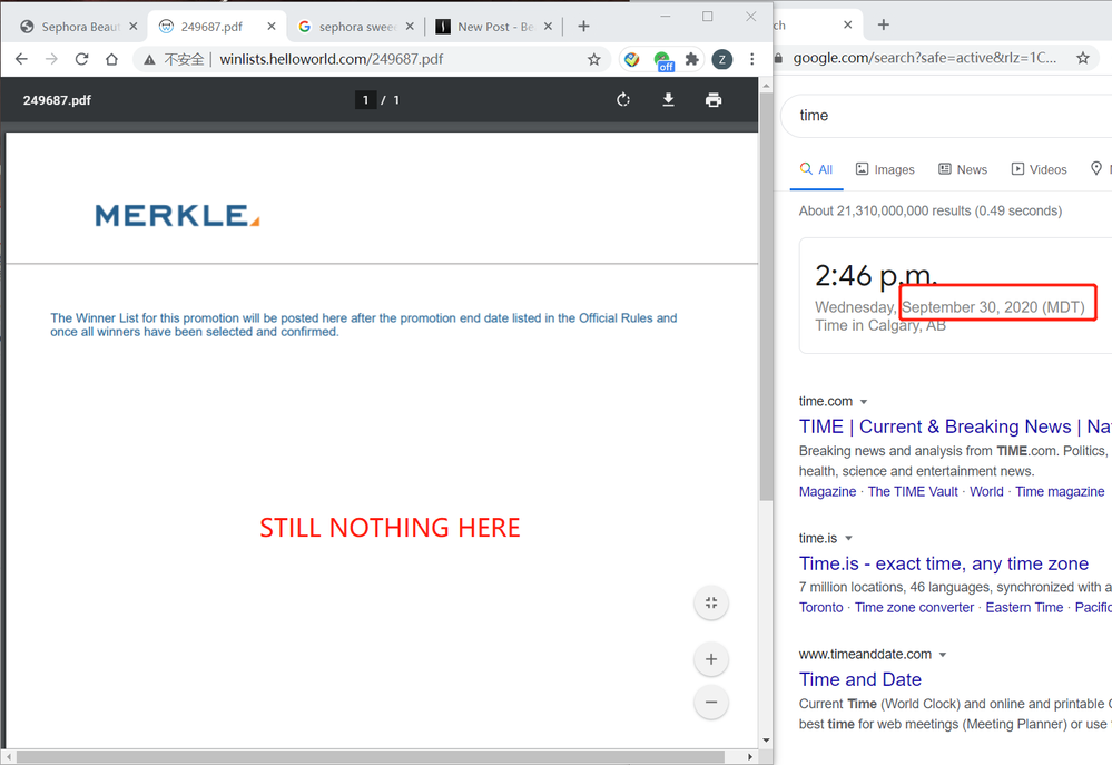 It's Sep 30th and the winner list is STILL EMPTY!