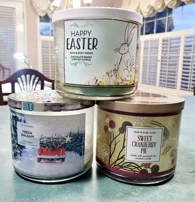 Disregard the fact that one of these has an Easter label; it smelled like chocolate.  'Nuff said.