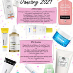 Just thought I would upload this fun graphic I made of my new skincare routine I'm starting this month!