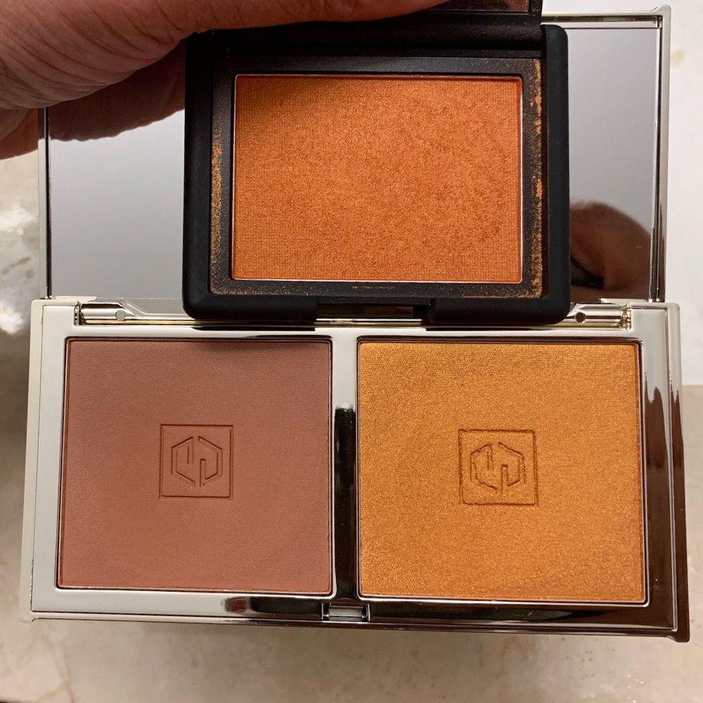 Top: NARS Taj Mahal. Bottom: Jouer Cherish Me and Treasure Me.