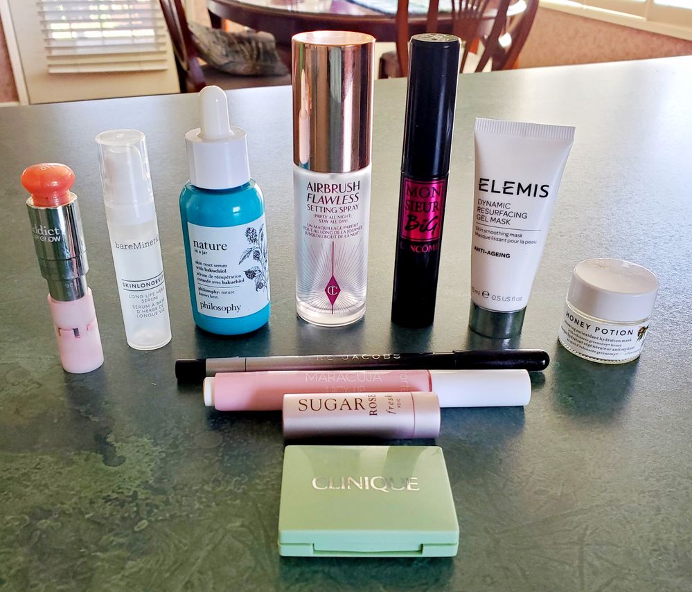 The standouts were the CT setting spray, Tarte Maracuja Juicy Lip balm, and the Sugar lip balm.  I'd buy (maybe I've already bought!) all again.