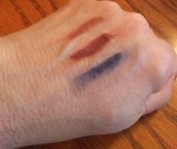 Swatches of the liners; I was able to smear them five minutes after applying.